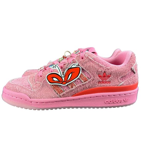 Adidas Forum Low CL The Grinch Bliss Pink Bright Red Shoes ID8895 Women's Size 7 - Picture 3 of 10